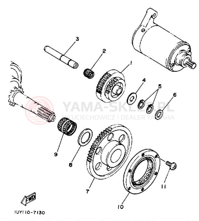 Schemat "rozrusznik" do Yamaha WARRIOR YFM350XU