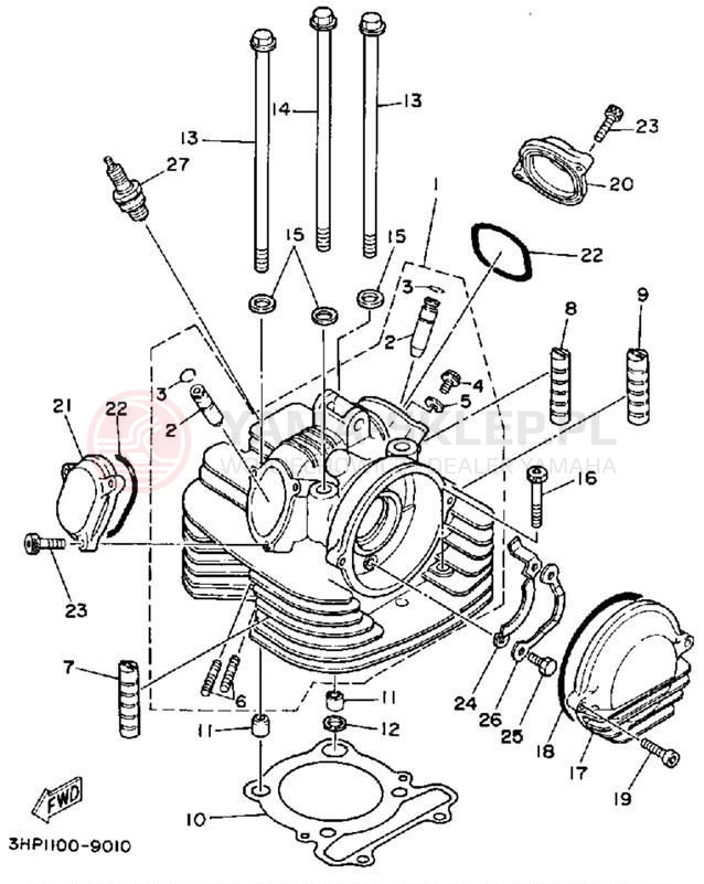 Schemat "głowica" do Yamaha WARRIOR YFM350XD_M