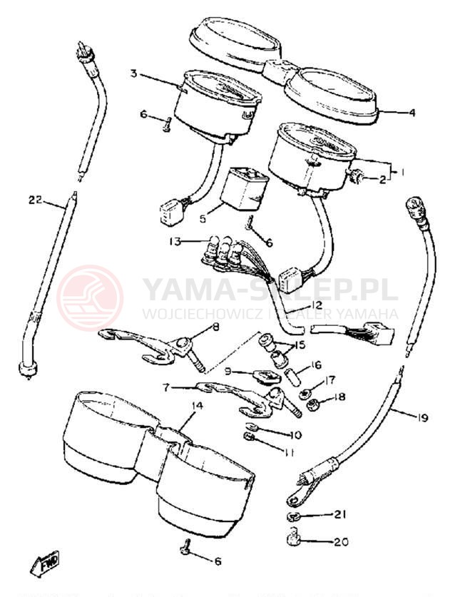 Schemat "licznik" do Yamaha XJ550J