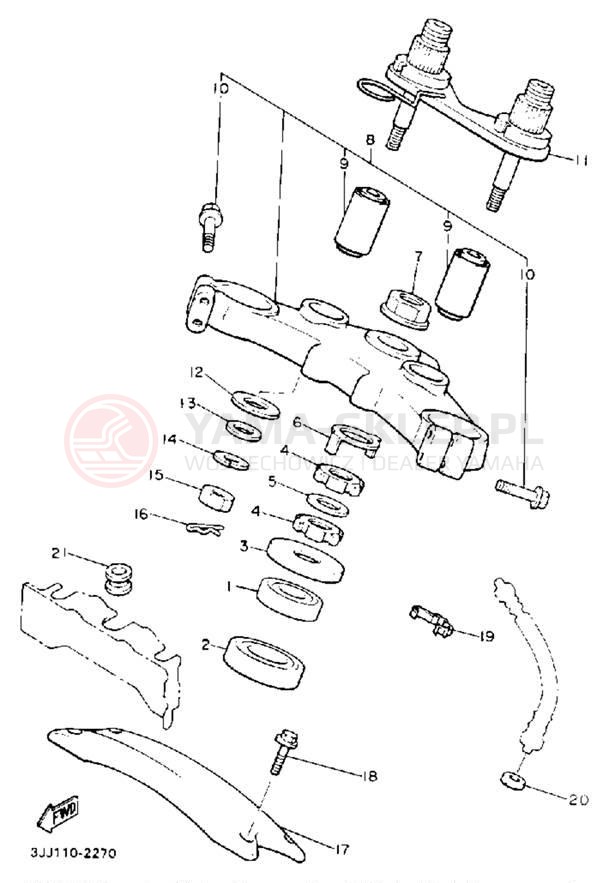 Schemat "Półki zawieszenia" do Yamaha XVZ13DEC/XVZ13DE