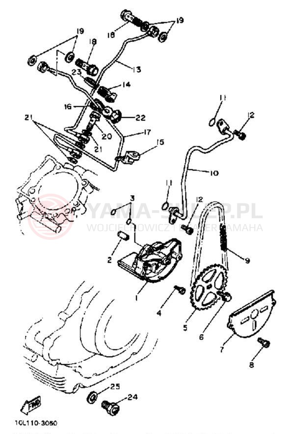 Schemat "Pompa olejowa" do Yamaha VIRAGO 750 XV750K
