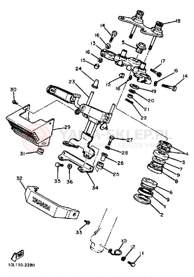 Schemat "Półki zawieszenia" do Yamaha XV920J