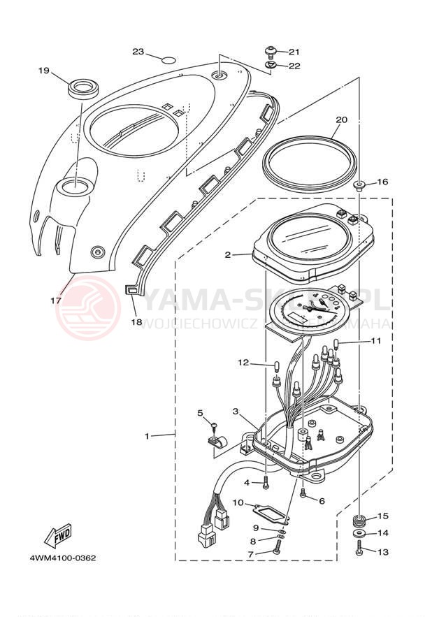 Schemat "licznik" do Yamaha ROAD STAR SPOKE XV17AV/XV17AVC