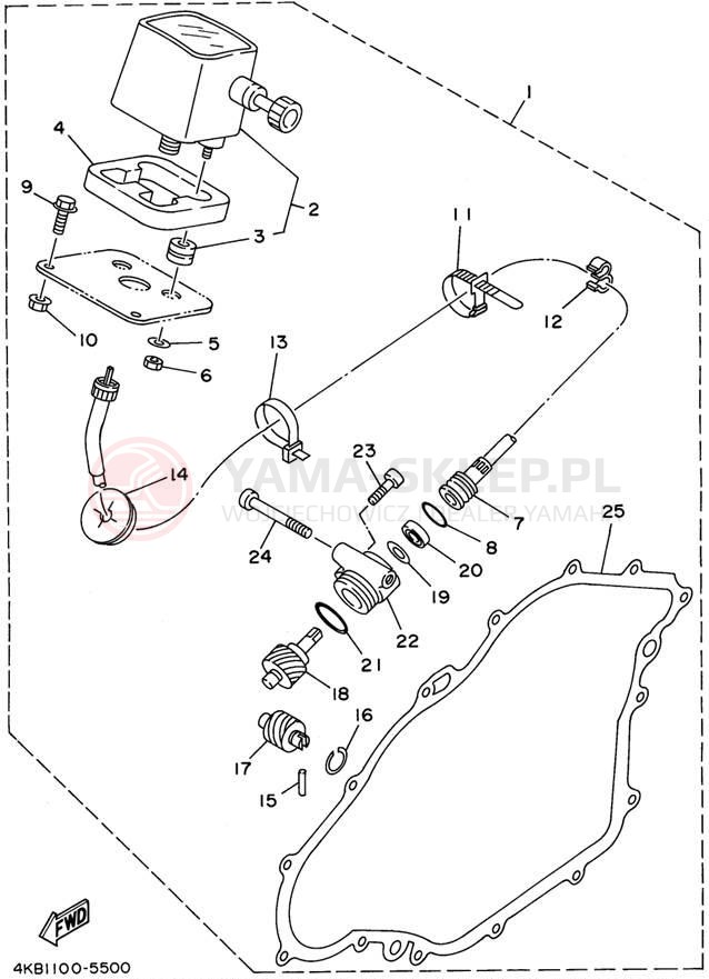 Schemat "licznik" do Yamaha YFM35FXG