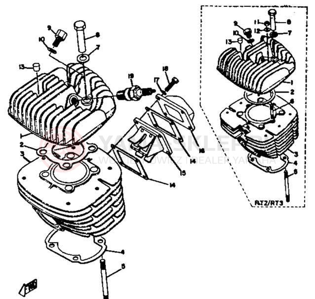 Schemat "głowica" do Yamaha DT3/RT3