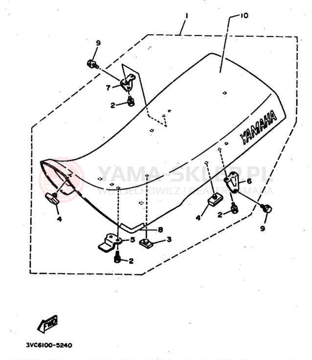 Schemat "siedzenie" do Yamaha RT180G