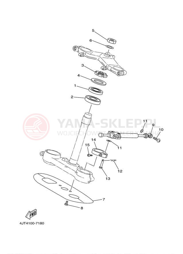 Schemat "Półki zawieszenia" do Yamaha TZ125M