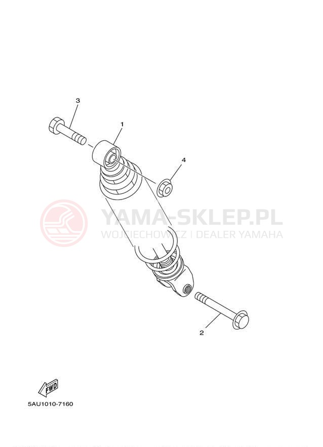 Schemat "zawieszenie tył" do Yamaha VINO YJ50RP