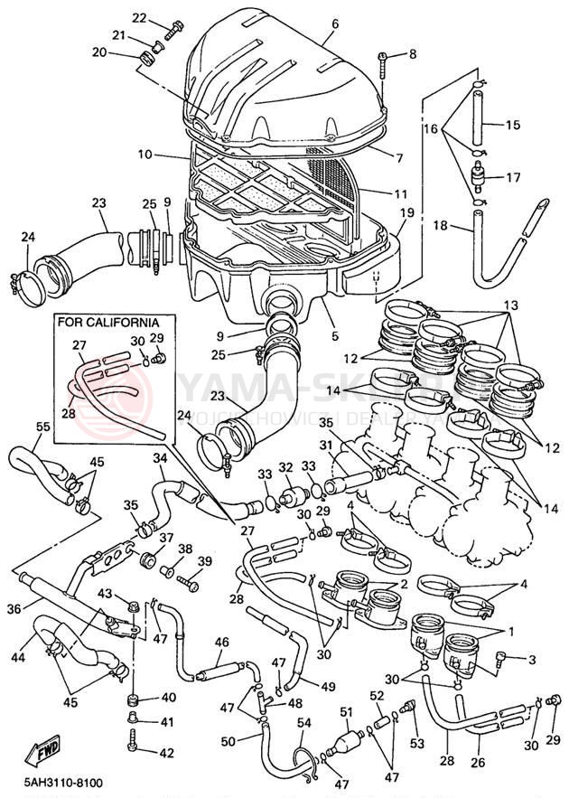 Schemat "Wtrysk paliwa" do Yamaha YZF600RK/YZF600RKC