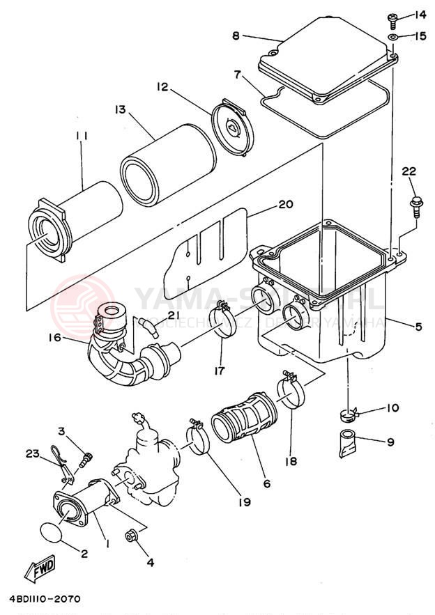 Schemat "Wtrysk paliwa" do Yamaha YFB250G_MNH
