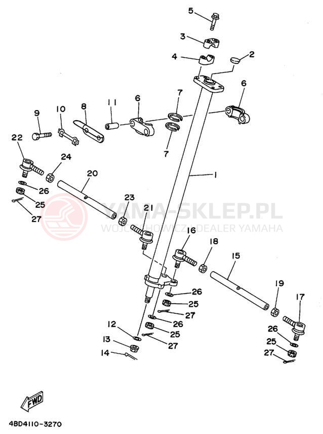 Schemat "Półki zawieszenia" do Yamaha YFB250G_MNH