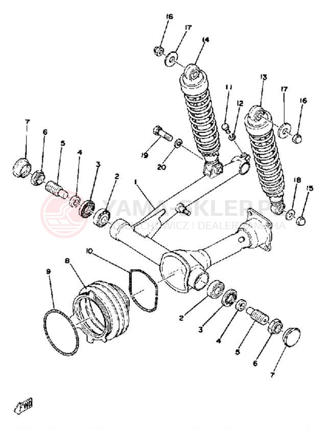 Schemat "wahacz" do Yamaha XS750E_227