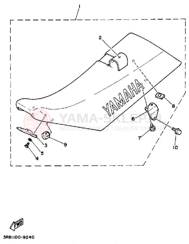Schemat "siedzenie" do Yamaha YZ250WRW