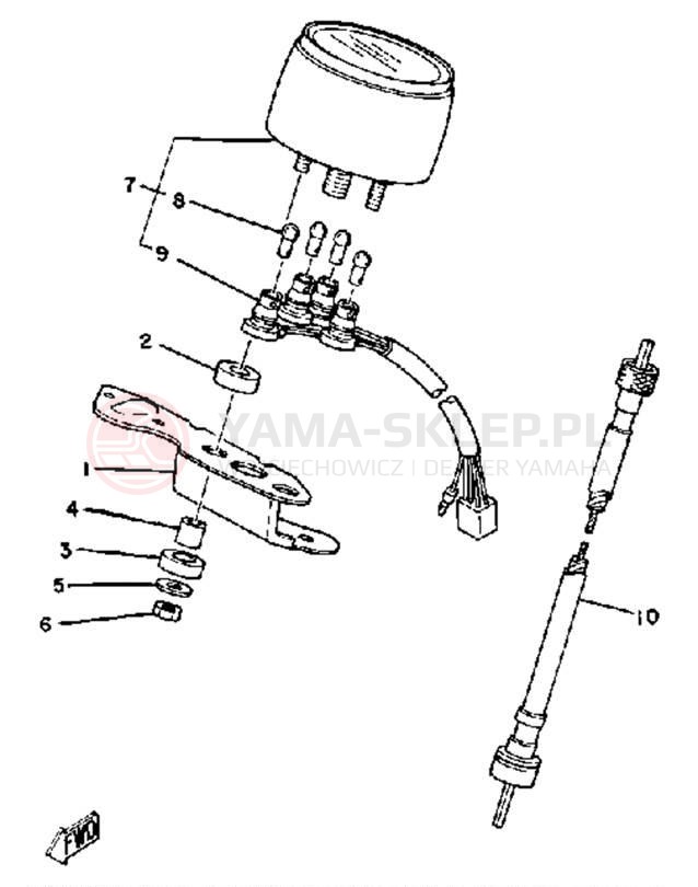 Schemat "licznik" do Yamaha GT80E
