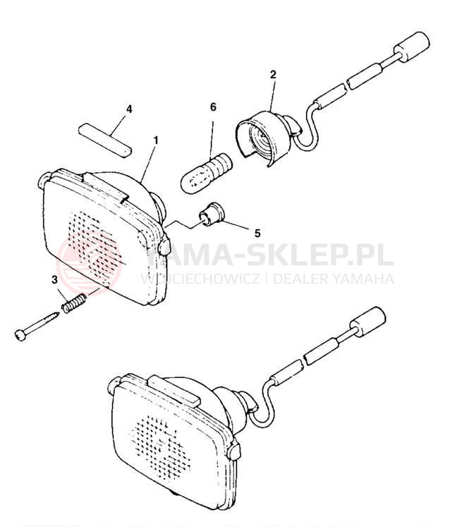 Schemat "Lampa przód" do Yamaha MOTO-4 YFM225S