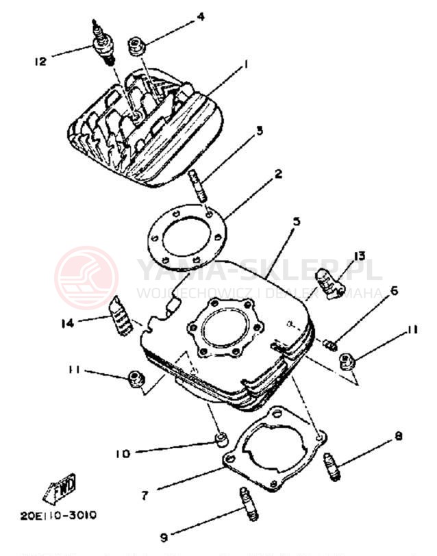 Schemat "cylinder" do Yamaha YT175K