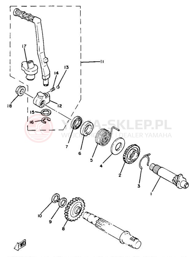 Schemat "kopniak" do Yamaha YZ80H