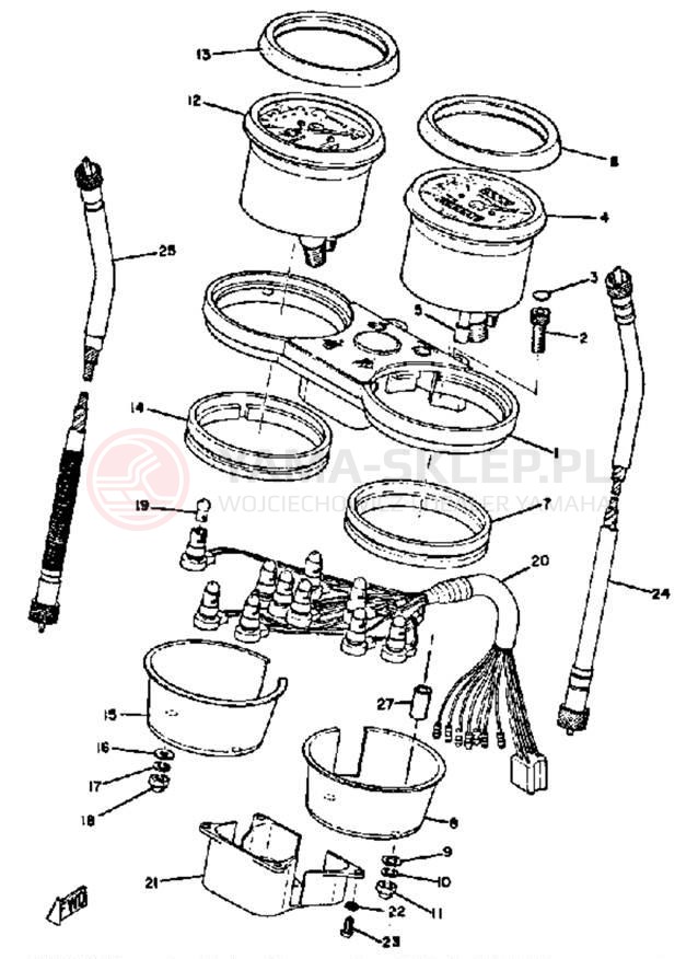 Schemat "licznik" do Yamaha TX650A