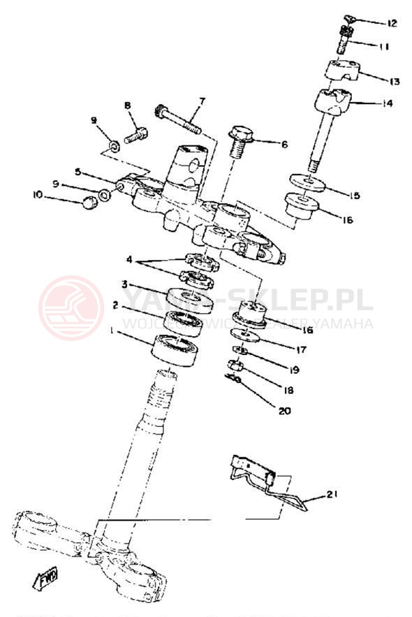 Schemat "Półki zawieszenia" do Yamaha XS750SF