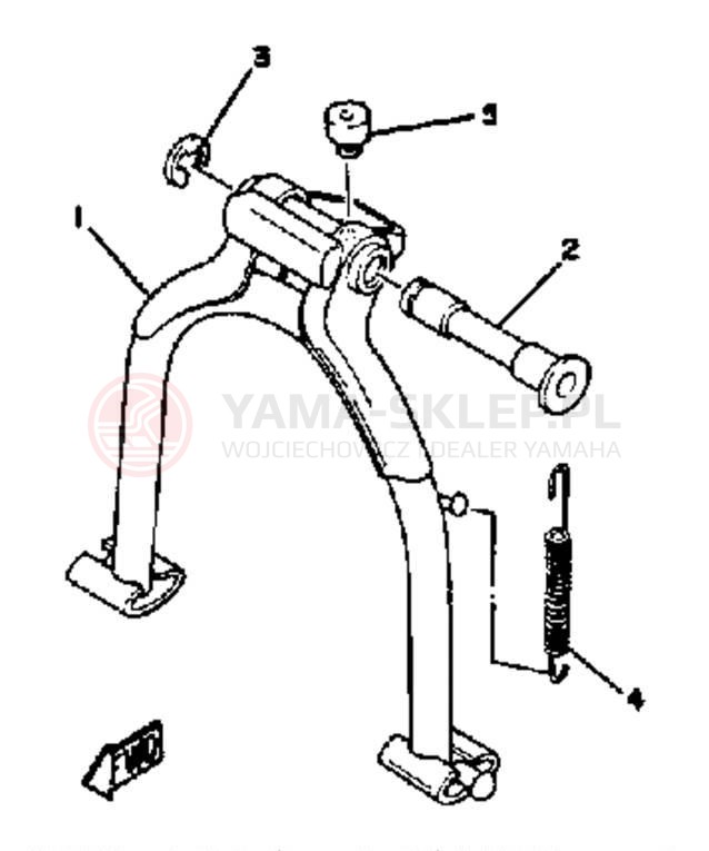 Schemat "Stopka postojowa i podnóżki" do Yamaha LB50PG