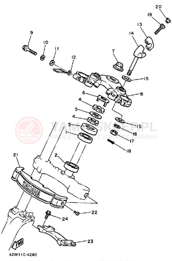 Schemat "Półki zawieszenia" do Yamaha VIRAGO 700 XV700NC/XV700N