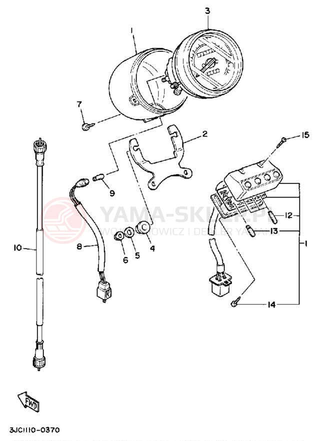 Schemat "licznik" do Yamaha VIRAGO 535 XV535A/XV535AC
