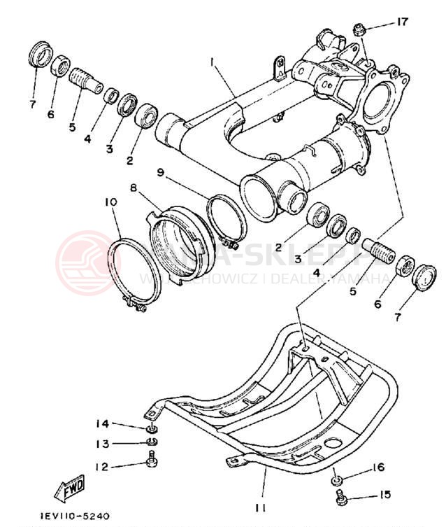 Schemat "wahacz" do Yamaha YTM225DRN