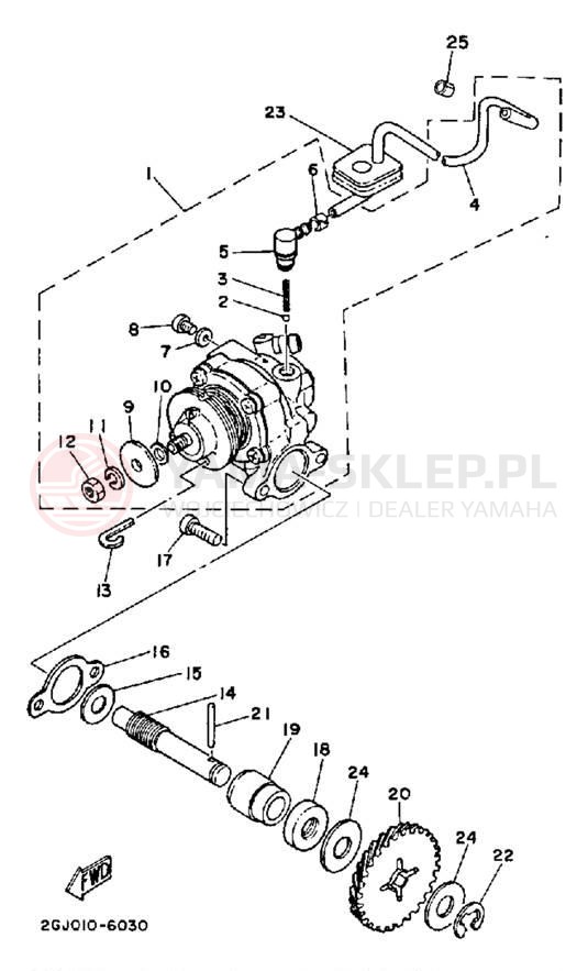 Schemat "Pompa olejowa" do Yamaha YSR50U