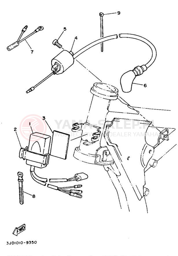 Schemat "układ elektryczny" do Yamaha YZ125W