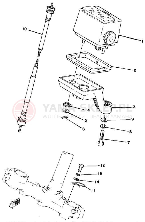 Schemat "licznik" do Yamaha IT125H