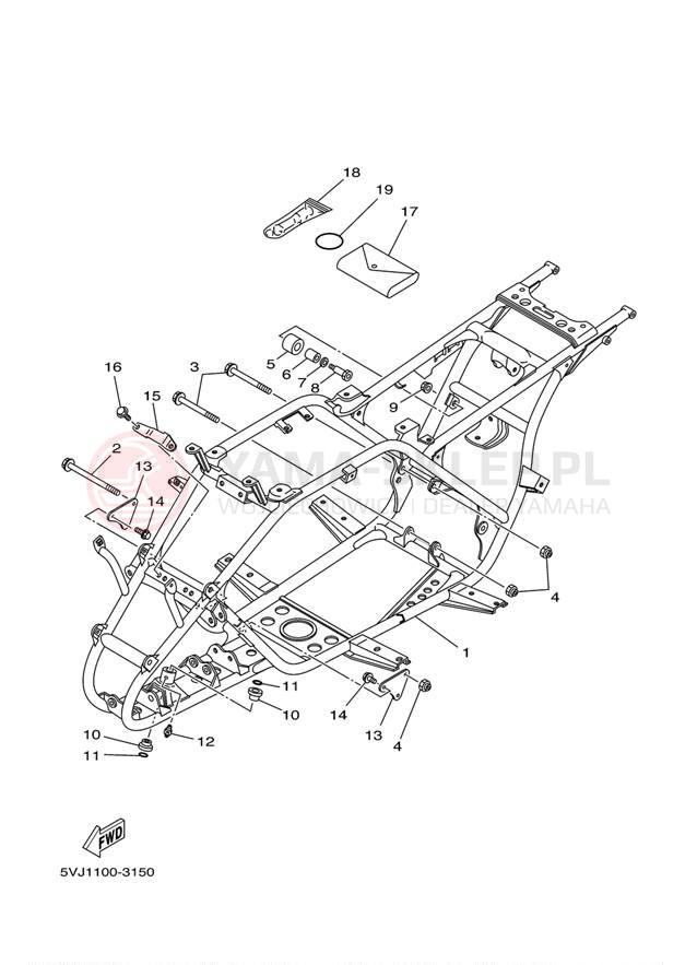 Schemat "rama" do Yamaha BREEZE YFA1R/YFA1RC