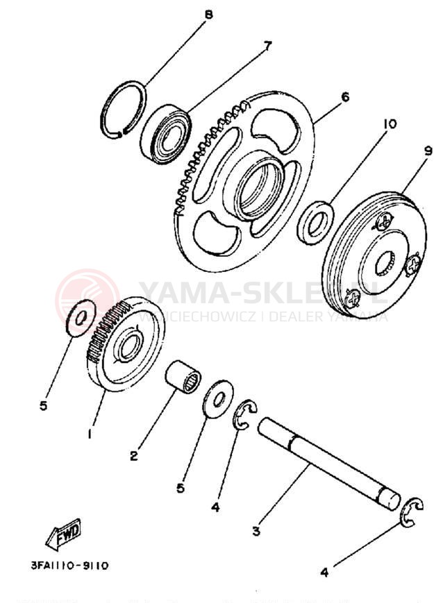 Schemat "rozrusznik" do Yamaha BREEZE YFA1B