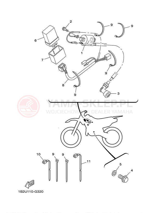Schemat "układ elektryczny" do Yamaha TTR125L TTR125LX