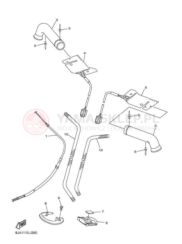 Schemat "Układ chlodzenia" do Yamaha RS VECTOR RS90PER/RS90PEL