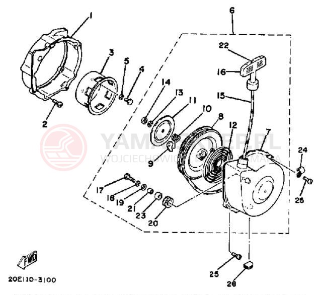 Schemat "rozrusznik" do Yamaha YT175K