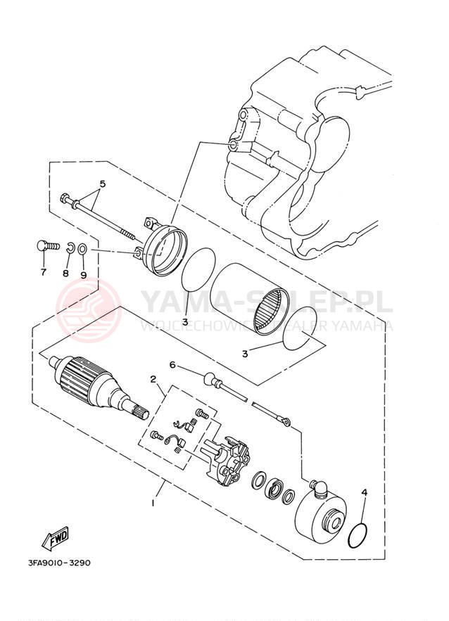 Schemat "rozrusznik" do Yamaha BREEZE YFA1S/YFA1SC