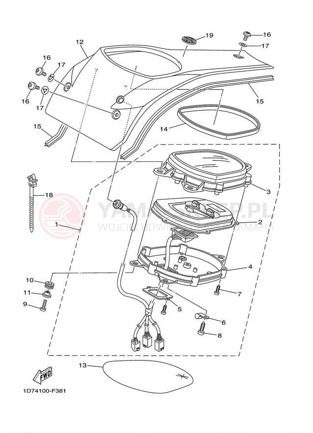 Schemat "licznik" do Yamaha STRATOLINER XV19CTYCS/XV19CTYS