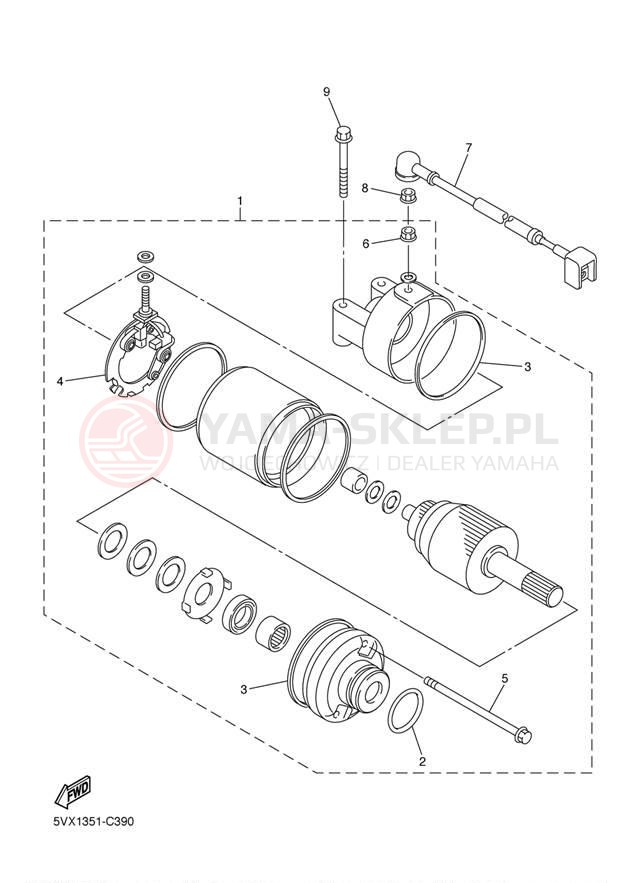 Schemat "rozrusznik" do Yamaha FZ6 FZS6WC/FZS6W