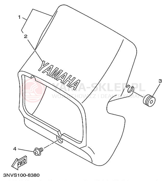 Schemat "elementy nadwozia" do Yamaha XT350L/XT350LC