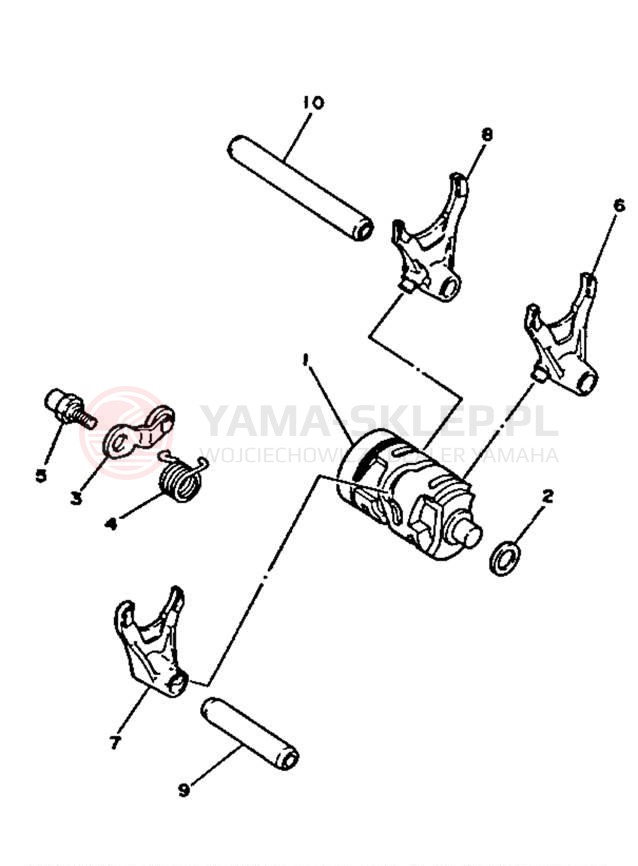 Schemat "Wodziki, automat" do Yamaha YZ250 YZ250B1