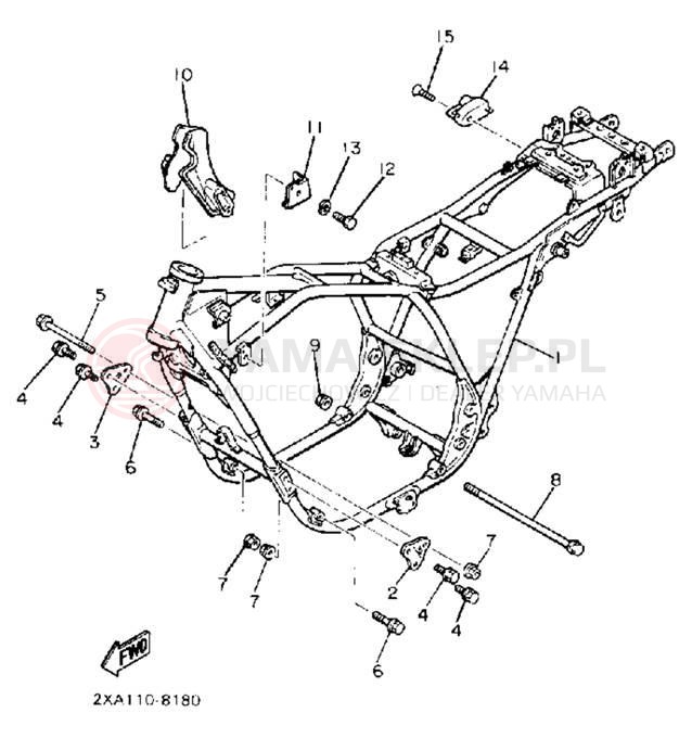 Schemat "rama" do Yamaha RADIAN YX600UC/YX600U