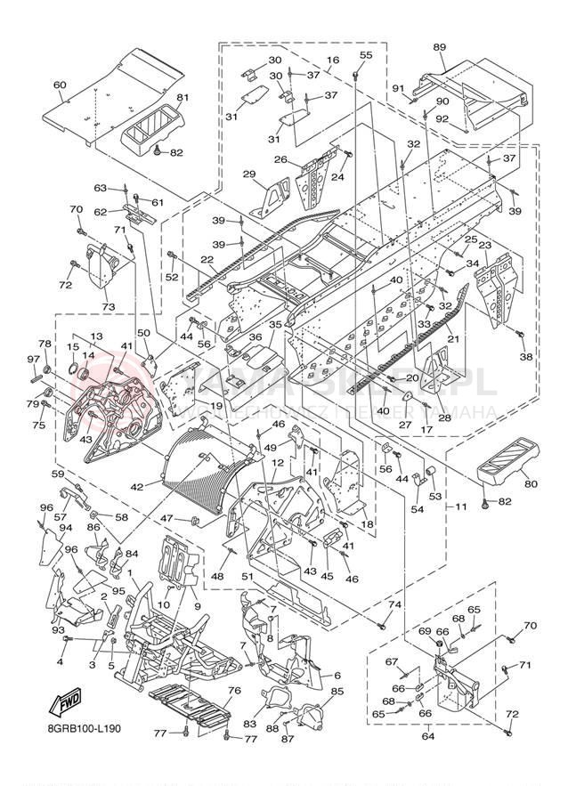 Schemat "rama" do Yamaha VENTURE LITE PZ50VTDR