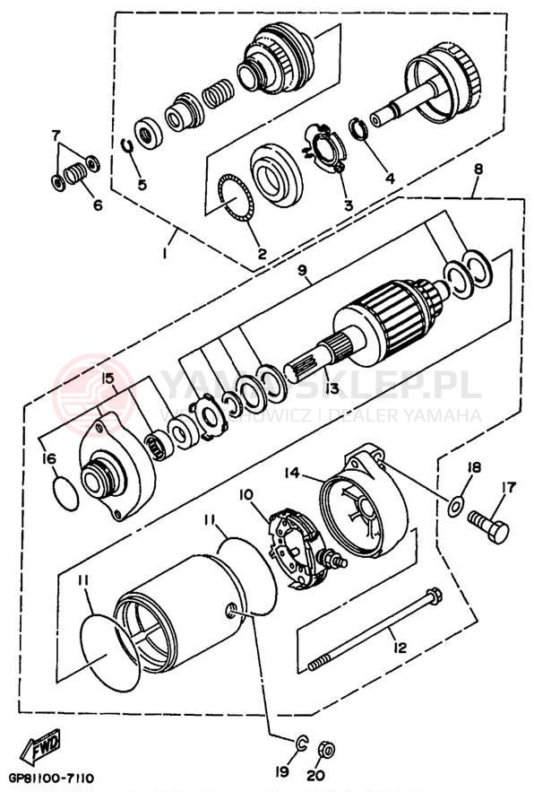 Schemat "rozrusznik" do Yamaha LX2000 LST1200AA