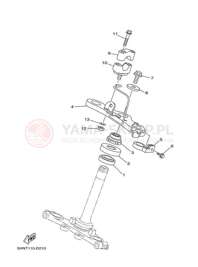 Schemat "Półki zawieszenia" do Yamaha TT-R90E TTR90ET
