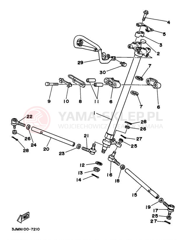 Schemat "Półki zawieszenia" do Yamaha BLASTER YFS200K