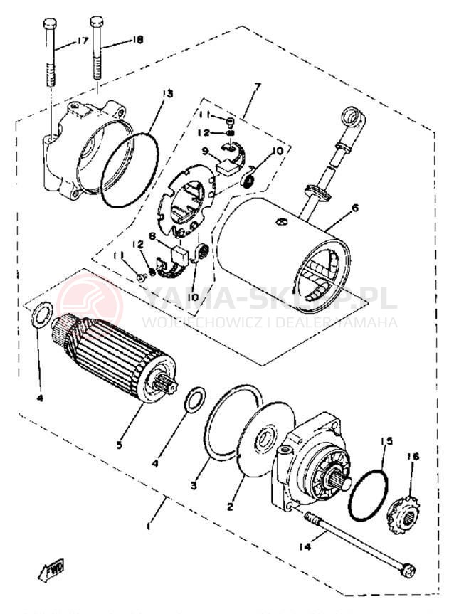 Schemat "rozrusznik" do Yamaha XS360D