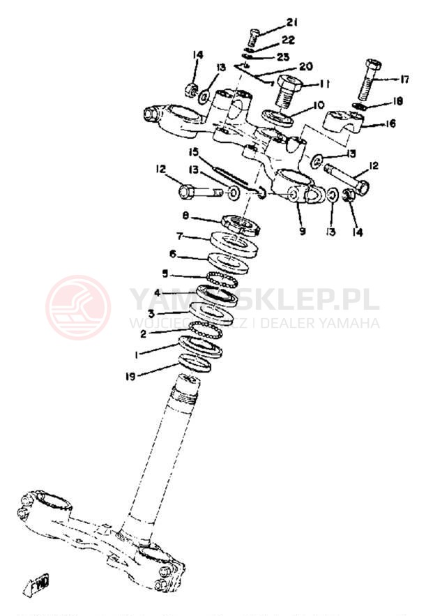 Schemat "Półki zawieszenia" do Yamaha MX400B