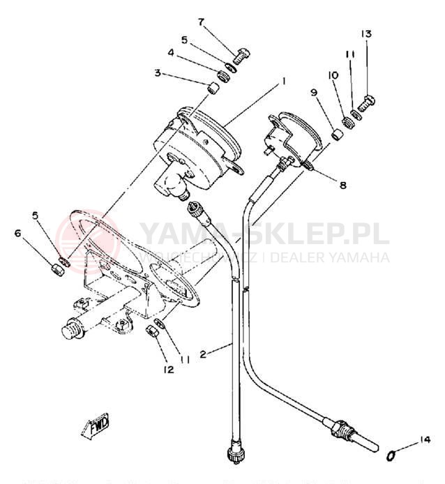 Schemat "licznik" do Yamaha TZ125G