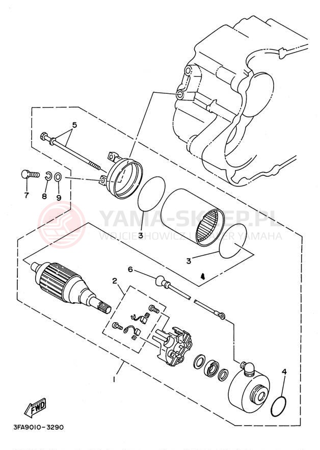 Schemat "rozrusznik" do Yamaha BREEZE YFA1H