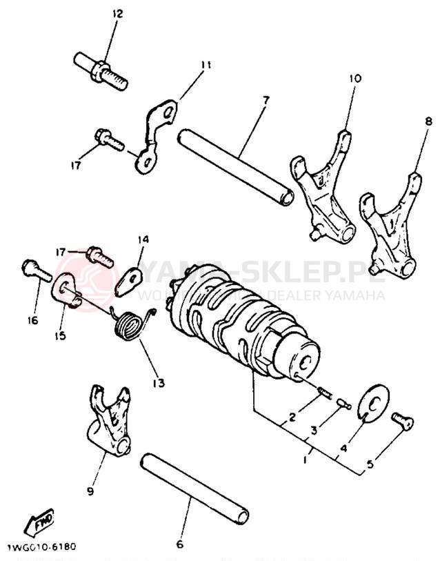Schemat "Wodziki, automat" do Yamaha FZR600RDC